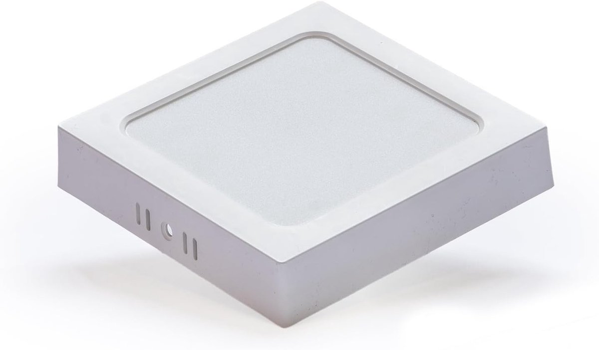 LED-downlight E6, vierkant, 18 W, D227 x H34,5 mm, koud licht 6000 K, 1880 lm, wit
