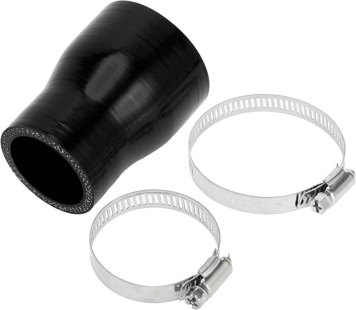 Rechte Koppeling Silicone Slang Met Klemmen 1.50"-2.01" ID 2.99" Lengte 0 Graden Auto Silicone Slang Koelslang 4-Laags 5mm Dikke Luchtinlaat/Turbo/Intercooler Leiding Zwart 1 Set