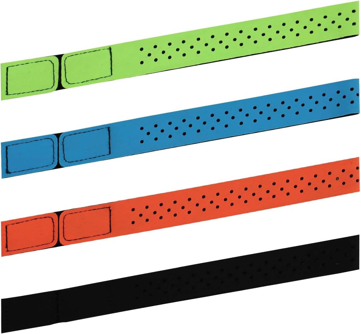 4st Vervangende Hartslagmeterbanden, 2x40cm 4 Kleuren Zachte Hartslagband Verstelbare Armbandband Hartslagmeterband voor OTF Beat Hartslagsensor