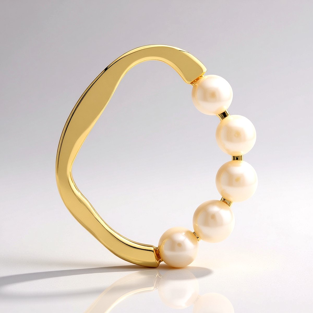 Cavill - Luxe zilveren hanger - 925 sterling zilver verguld - 5 perzik zoetwater kweekparels rond 5 mm - elegante, chique dames sieraden