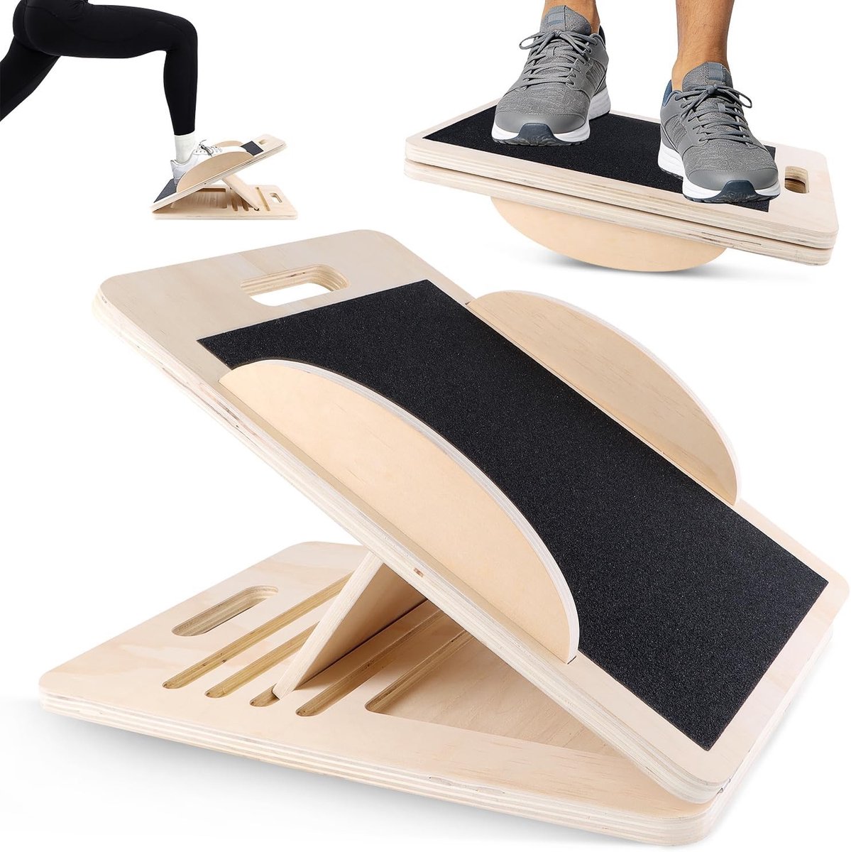 Kuitstrekker - Stijl - Verstelbaar - Houten Balans- en Kuittrainer - Voor Thuis en Fysiotherapie