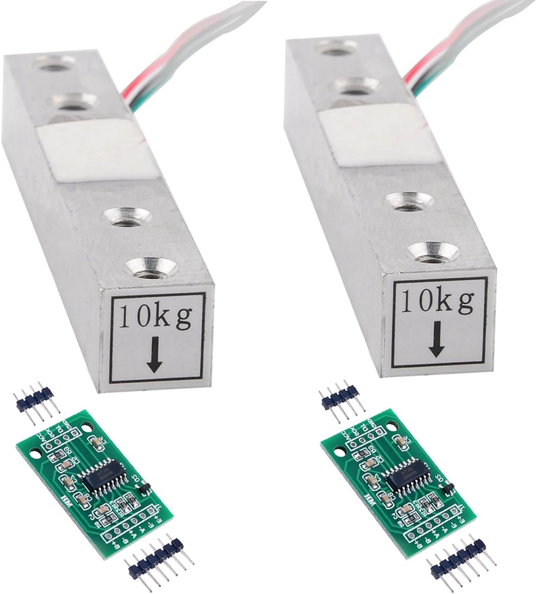 10kg digitale belastingcel gewichtssensor + HX711 AD weegsensormodule hoge precisie voor Arduino DIY elektronische draagbare keukenweegschaal (2 sets)