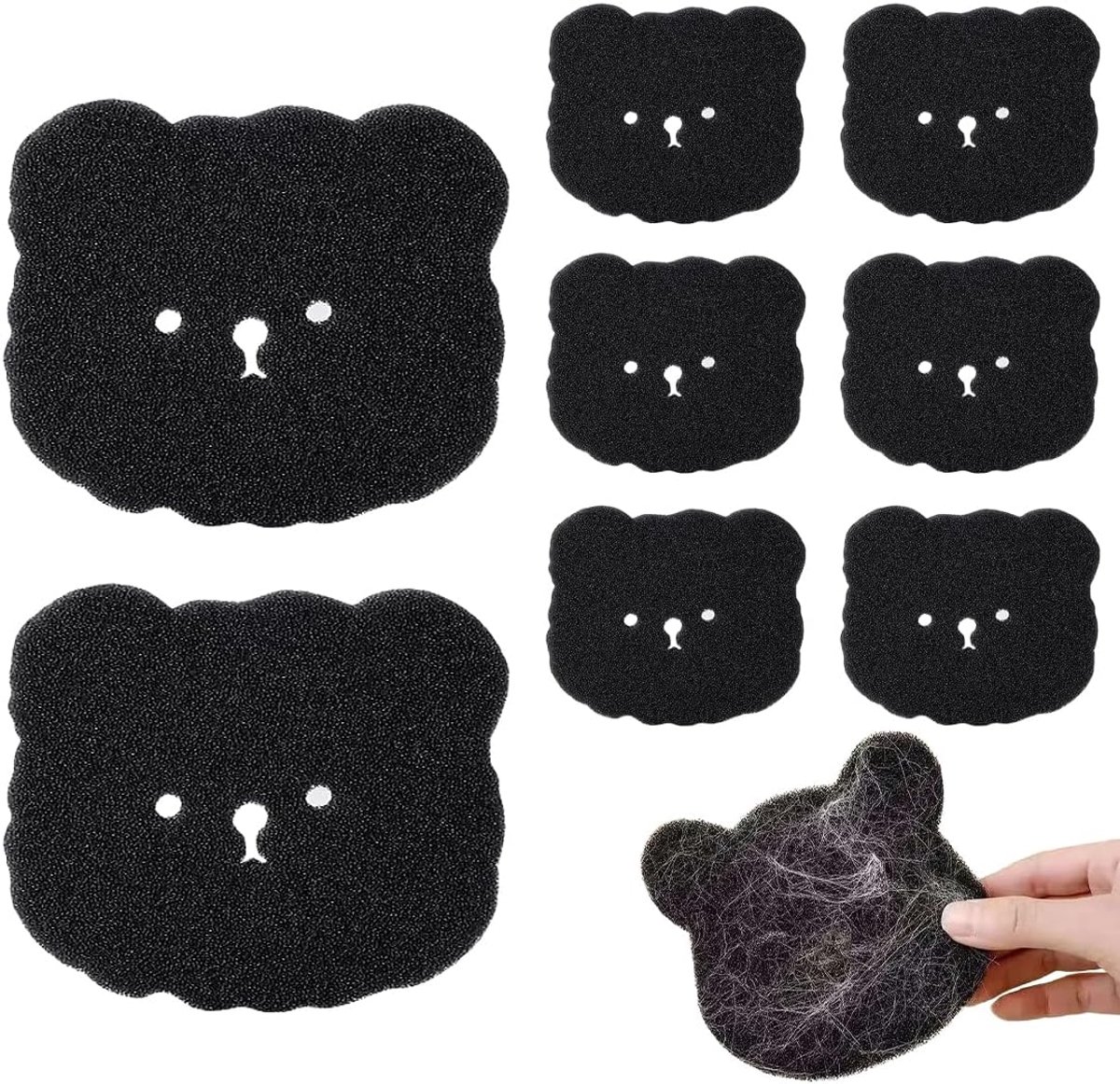8 haarballen voor de wasmachine, herbruikbaar, verwijdert effectief dierenharen, praktische accessoires voor de wasmachine