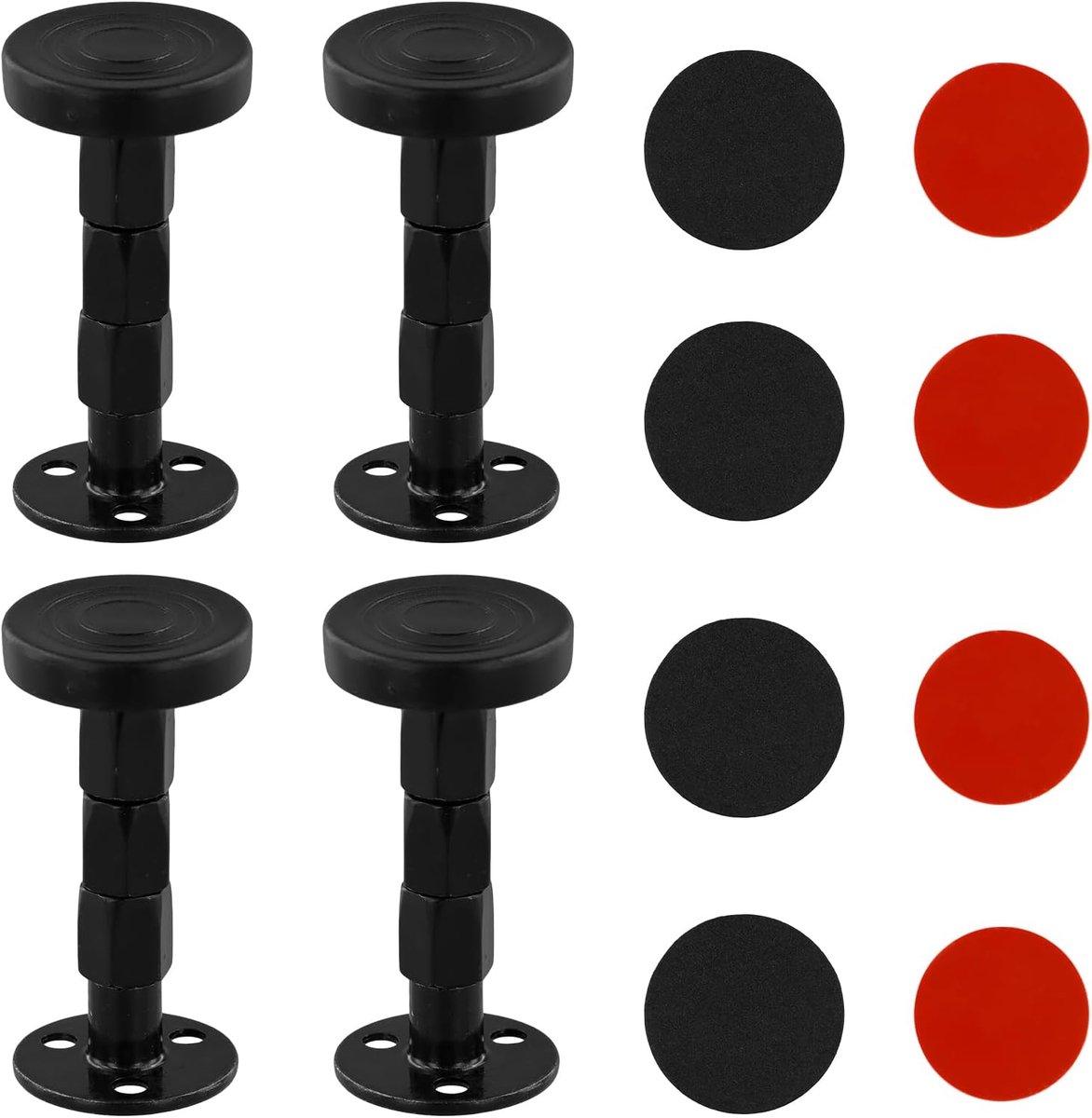 4 stuks anti-vibratiegereedschap voor bedframes, verstelbare schroefdraad, anti-agitatiegereedschap voor bedkasten, banken, bedden, kamerwand (30-110 mm)
