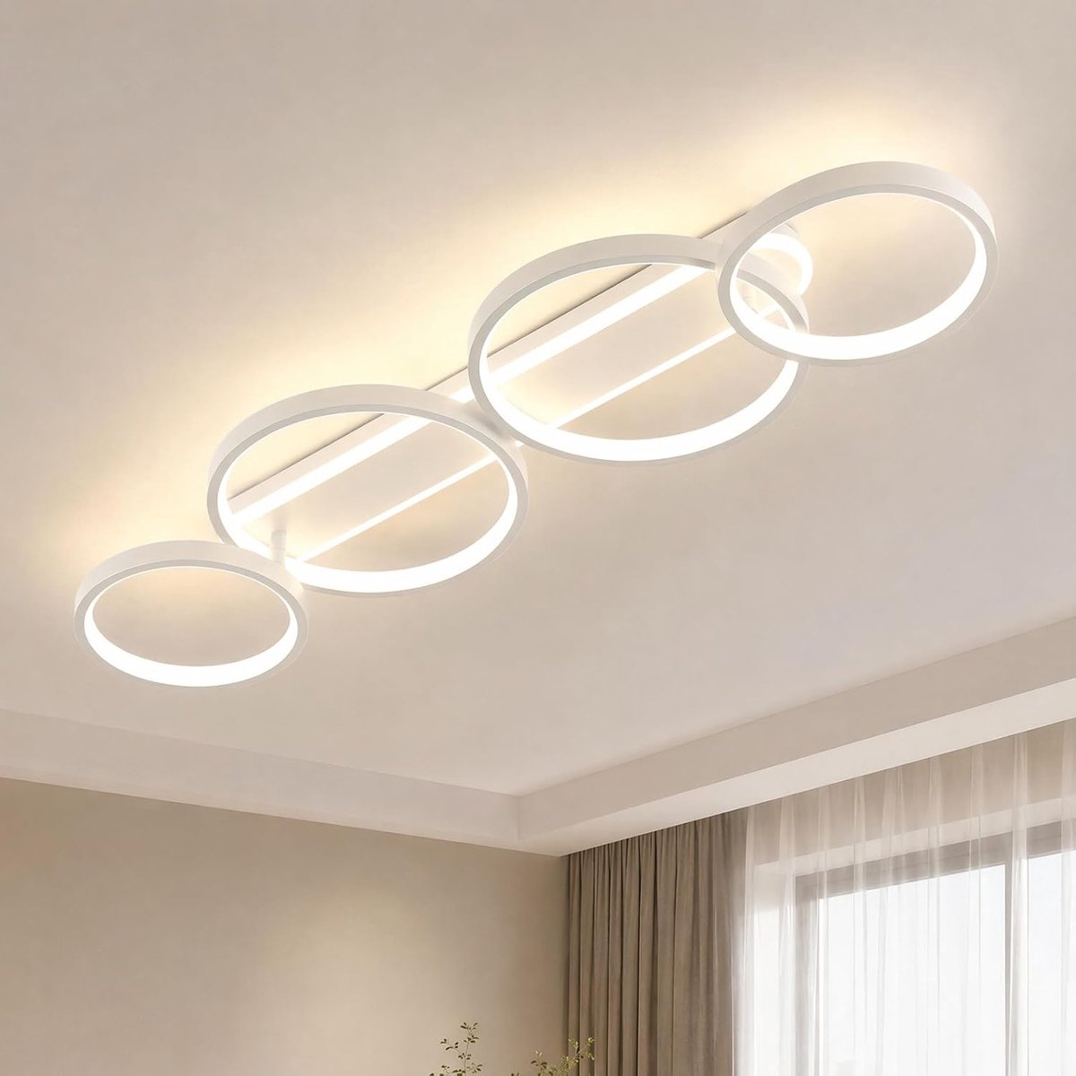 LED-Plafondlamp, 85 cm Wit Moderne Plafondlamp