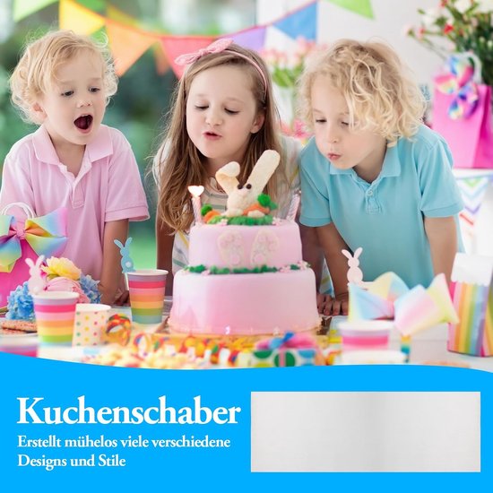Zilverkleurig van roestvrij staal, taartspatel, taartspatel, taartschraper, accessoires, keukenschraper, spatel, keuken, bakken, cake, botercrème, met 1 spuitzak — afbeelding 4