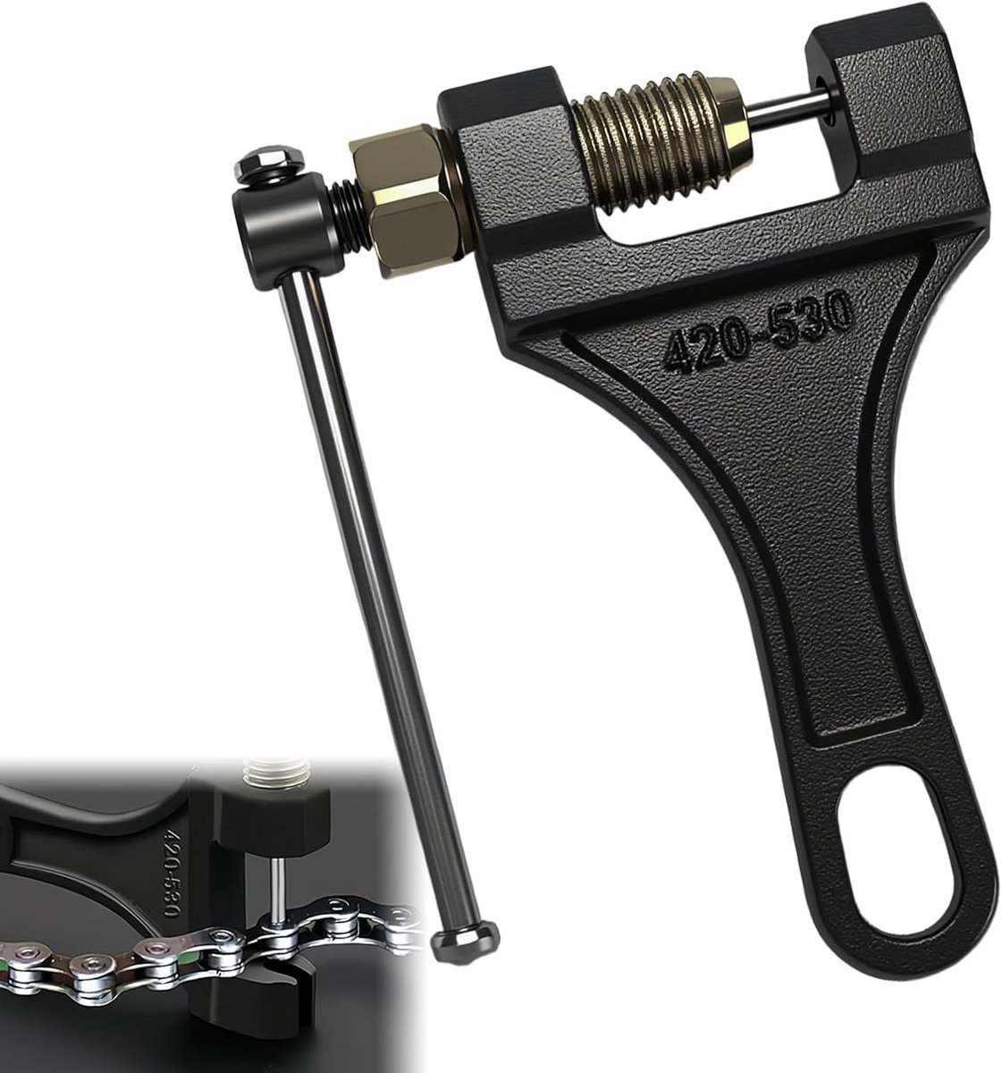 Kettingbreker,Motorfiets Ketting Splitter Verwijdering Delinker Klinknagel Tool,Roller Ketting Splitter Snijder Breker Tool,Link Verwijdering Reparatie Tool voor Dirt Pit Bike ATV Quad Kart
