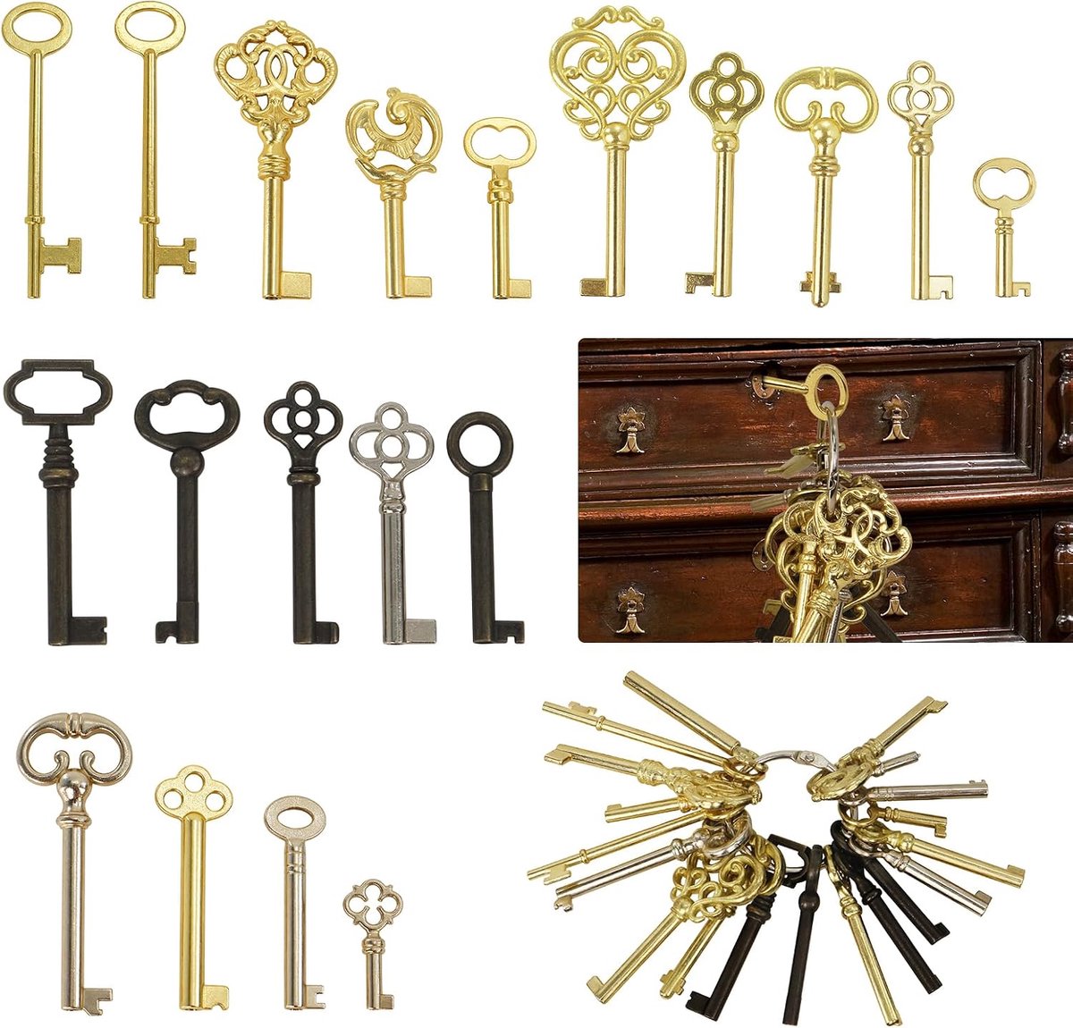 Skelet Sleutels Vervanging, 19Pcs Meest Populaire Holle