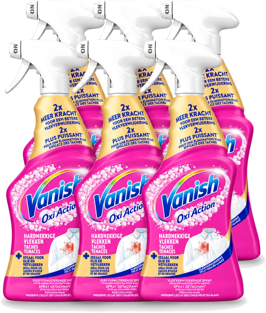 6 x Vanish – Vlekverwijderaar Spray – Hardnekkige Vlekken – 500 ml - Voordeelverpakking - 6 stuks