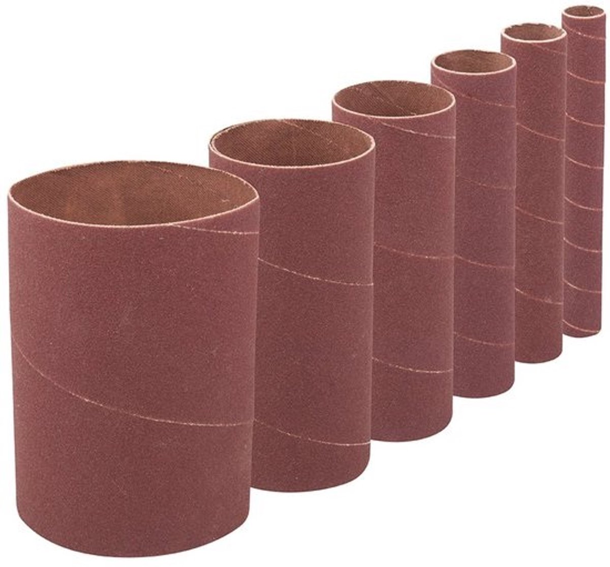 Slijphulzen set van 6 - 114 mm, korrel 80 voor slijpen van rondingen