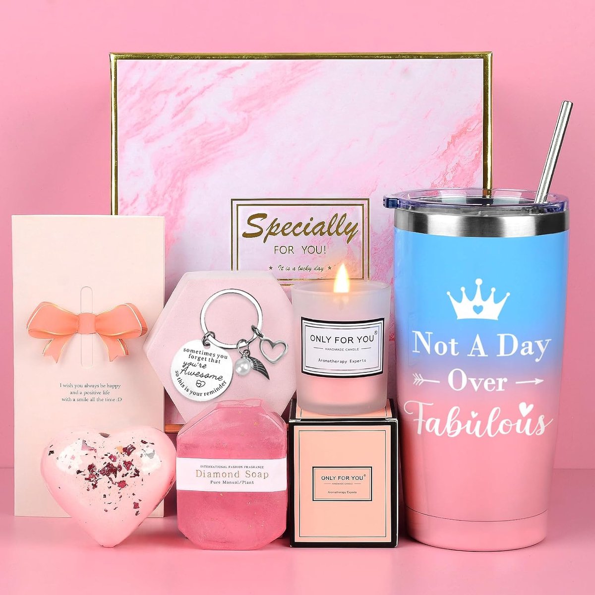 Cadeaus voor vrouwen, voor vrouwen, kerstcadeaus voor jou, grappige cadeauset voor vrouwen, roestvrijstalen koffiemok voor moeder, zus, beste vriendin, echtgenote, dochter