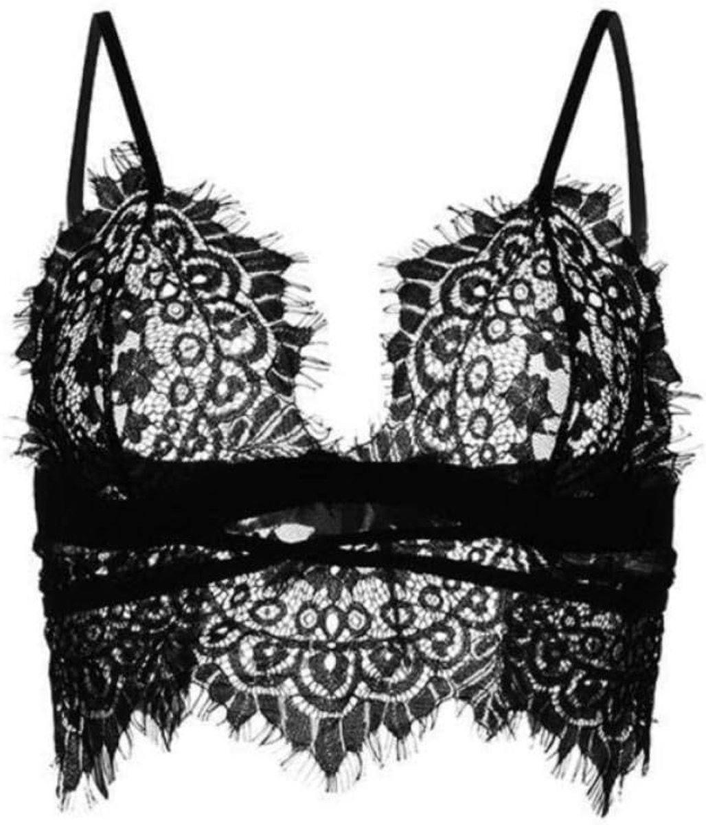 Dames Sexy Lingerie Kanten Beha Kanten Beha Nachtkleding Ondergoed Temptation Erotic-Black_M