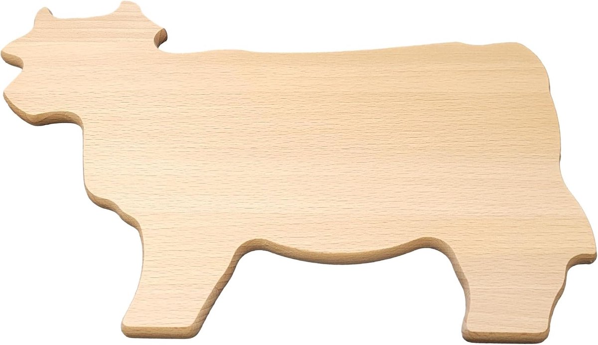 World – Houten snijplank, serveerplank voor snacks of keukendecoratie – in de vorm van een koe