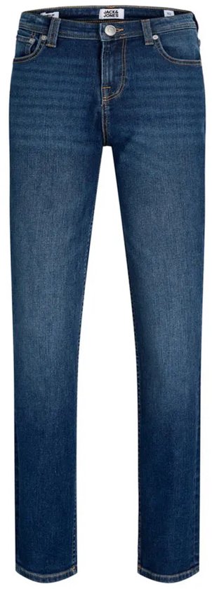 Jongens jeans in een donkerblauwe denim wassing met een slim fit pasvorm.