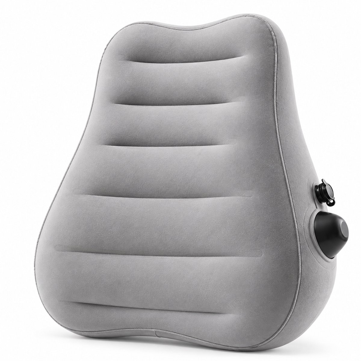 Gloovon® Opblaasbaar Lendekussen - Ergonomische Lendensteun - Rugkussen met Drukpomp - Verstelbare Ondersteuning bij Rugklachten - Voor Bureaustoel, Auto en Reizen - 44x40 cm