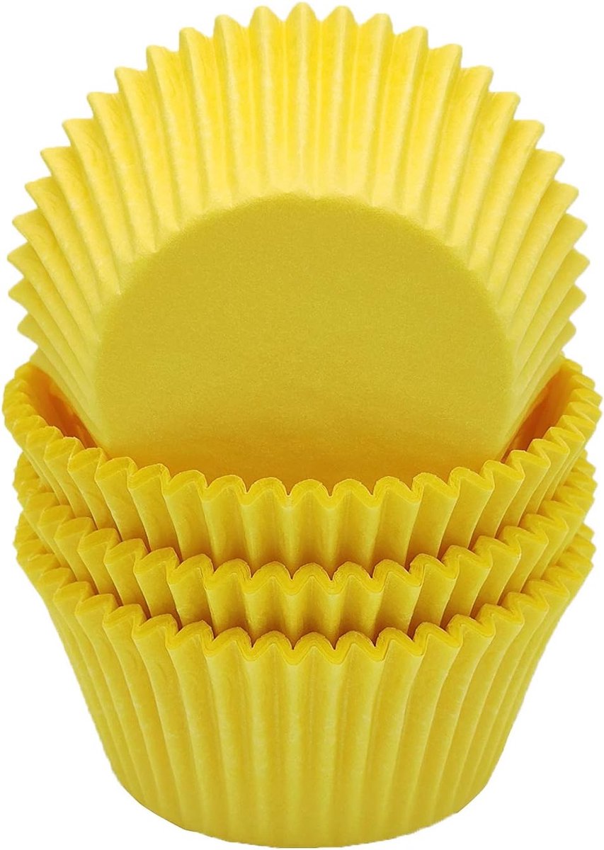 Gele vetvrije cupcake gevallen muffin papier bakbekers standaard grootte, 100-Count