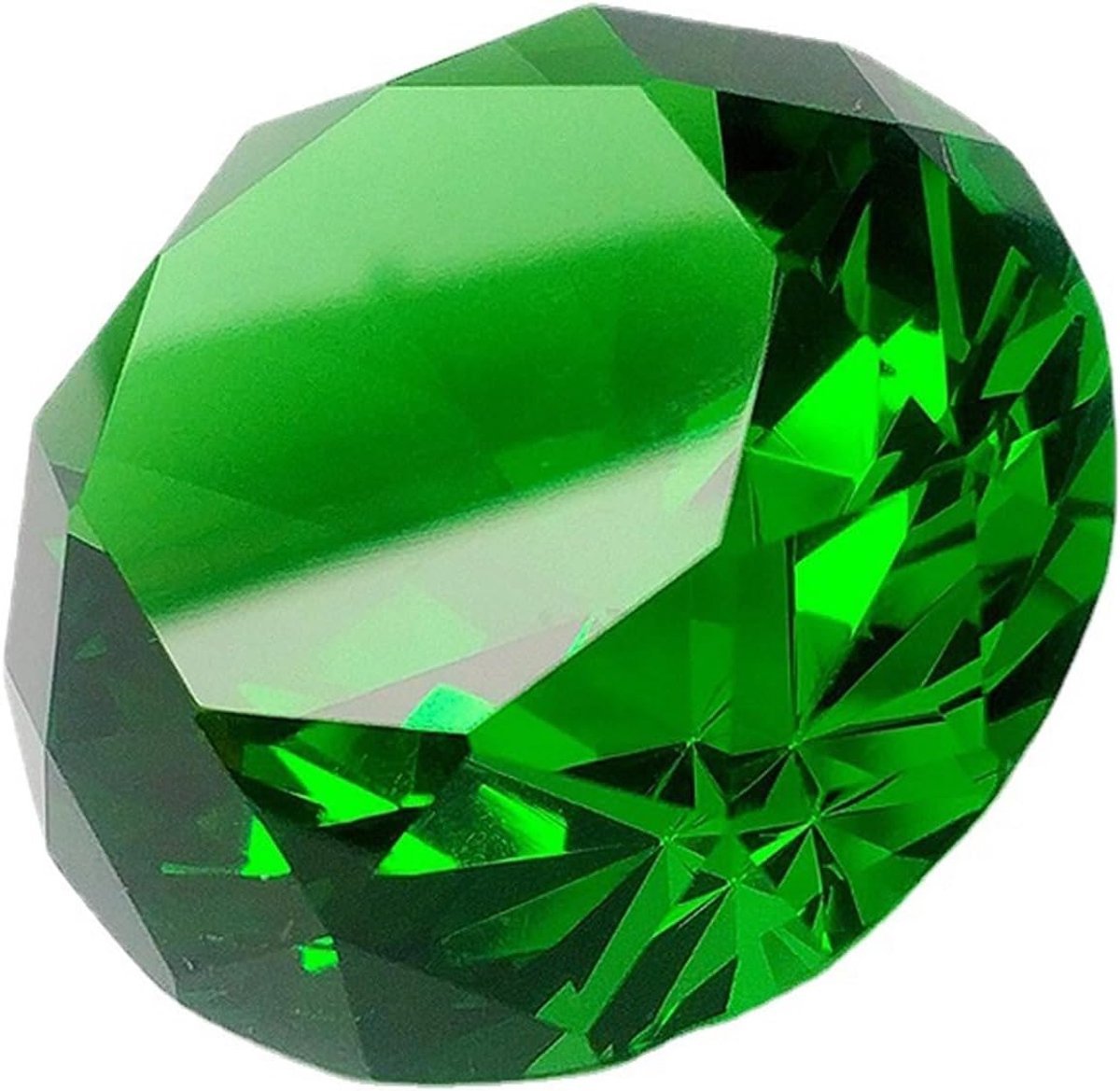 50mm Kristal Diamond Groen, Kristalhelder Geslepen Glas Groen, Crystal Diamond-Decoraties, Huwelijks- en Feestdecoratie, Showcase-Decoratie