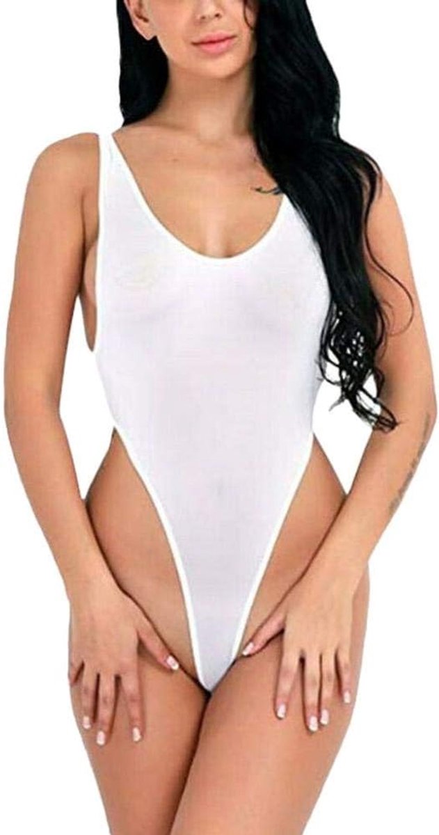 Lingerie Dameslingerie Erotisch Ondergoed Vrouwen Sexy Lingerie Bh String Nachtkleding Porno Backless Kostuum Hollow Out-White_3XL