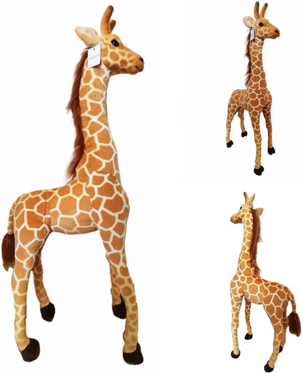 40 inch Pluche Giraffe Grote Stand Gevulde Dier Zacht Speelgoed Kid Gift 100cm Kinderkamer Decor (338001-018)
