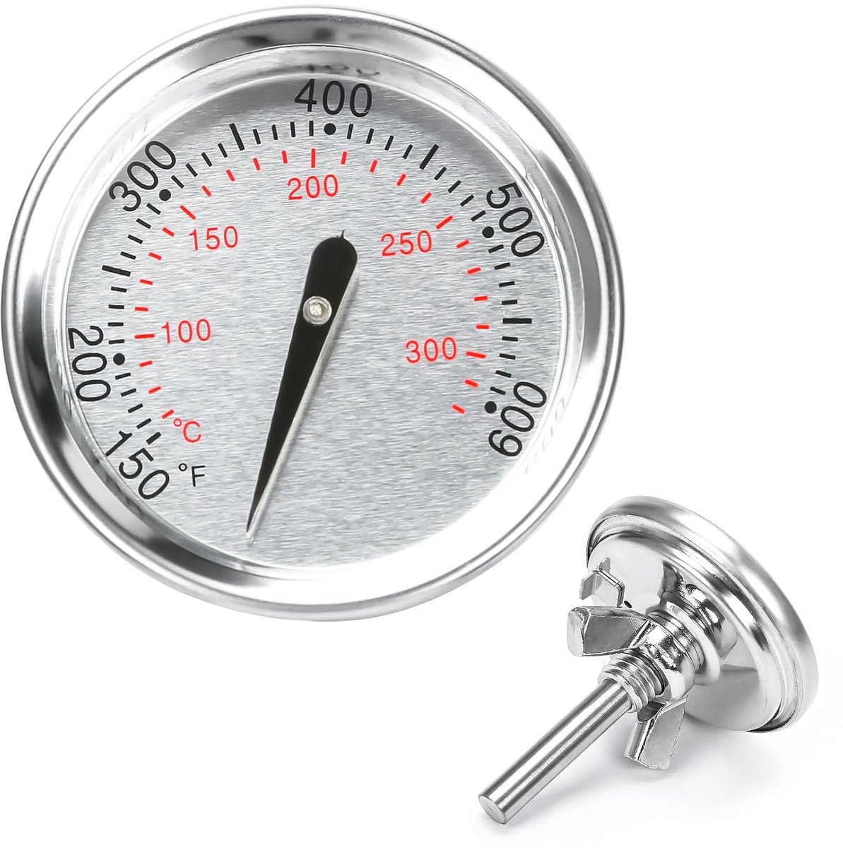 7581 Grill Thermometer voor Weber Spirit II & I 200/300, Q-serie, grillthermometer, vervanging voor Weber houtskoolgrill Spirit E/S 210, 220, 310, Ø 4,6 cm