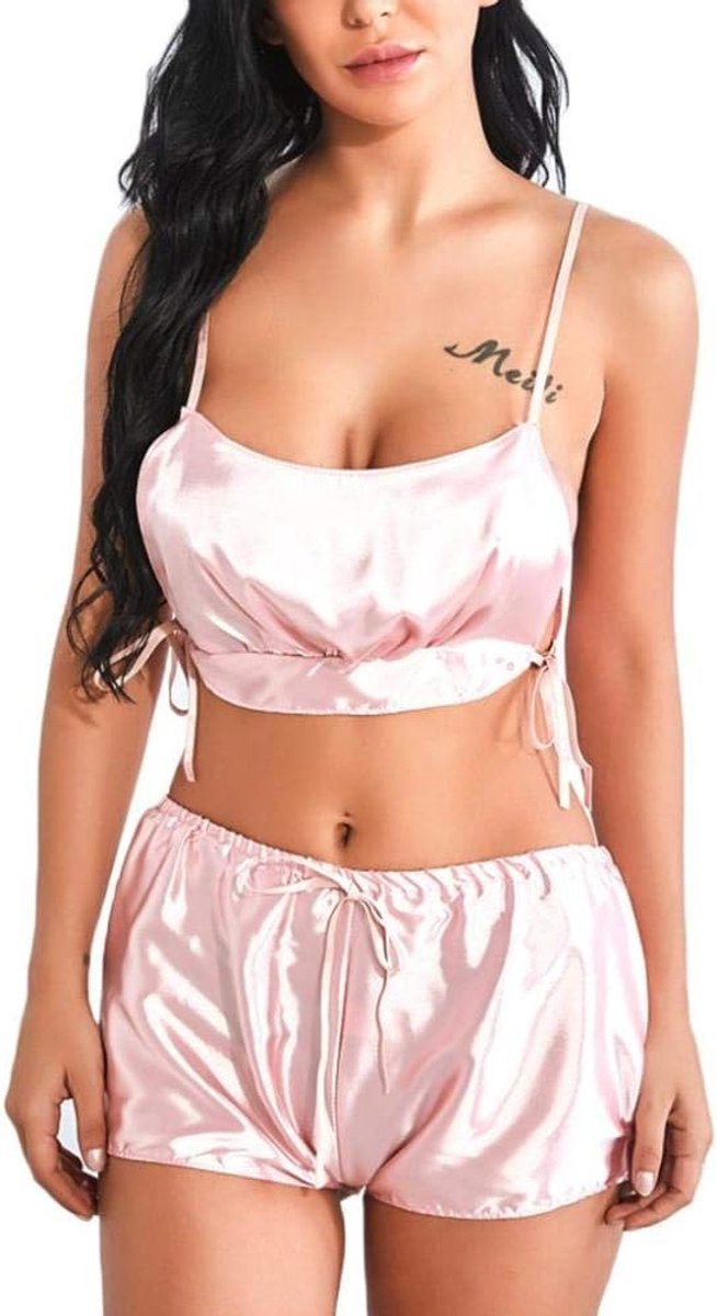 Lingeriesets dames Erotische Lingerie Dames Verleiding Satijnen Nachtkleding Sexy Bh Slips Ondergoed KostuumS-XL