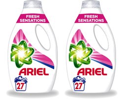 2 x Ariel Original - Fresh Sensations - Vloeibaar Wasmiddel - Witte en Lichtgekleurde Was - 27 Wasbeurten - Voordeelverpakking - 2 stuks