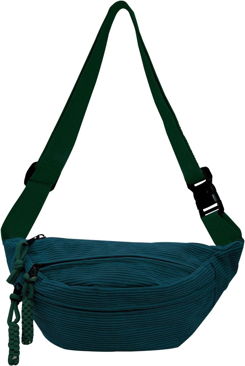 Heuptas met 3 vakken - corduroy - unisex - ideaal voor outdoor activiteiten - ShopVlot