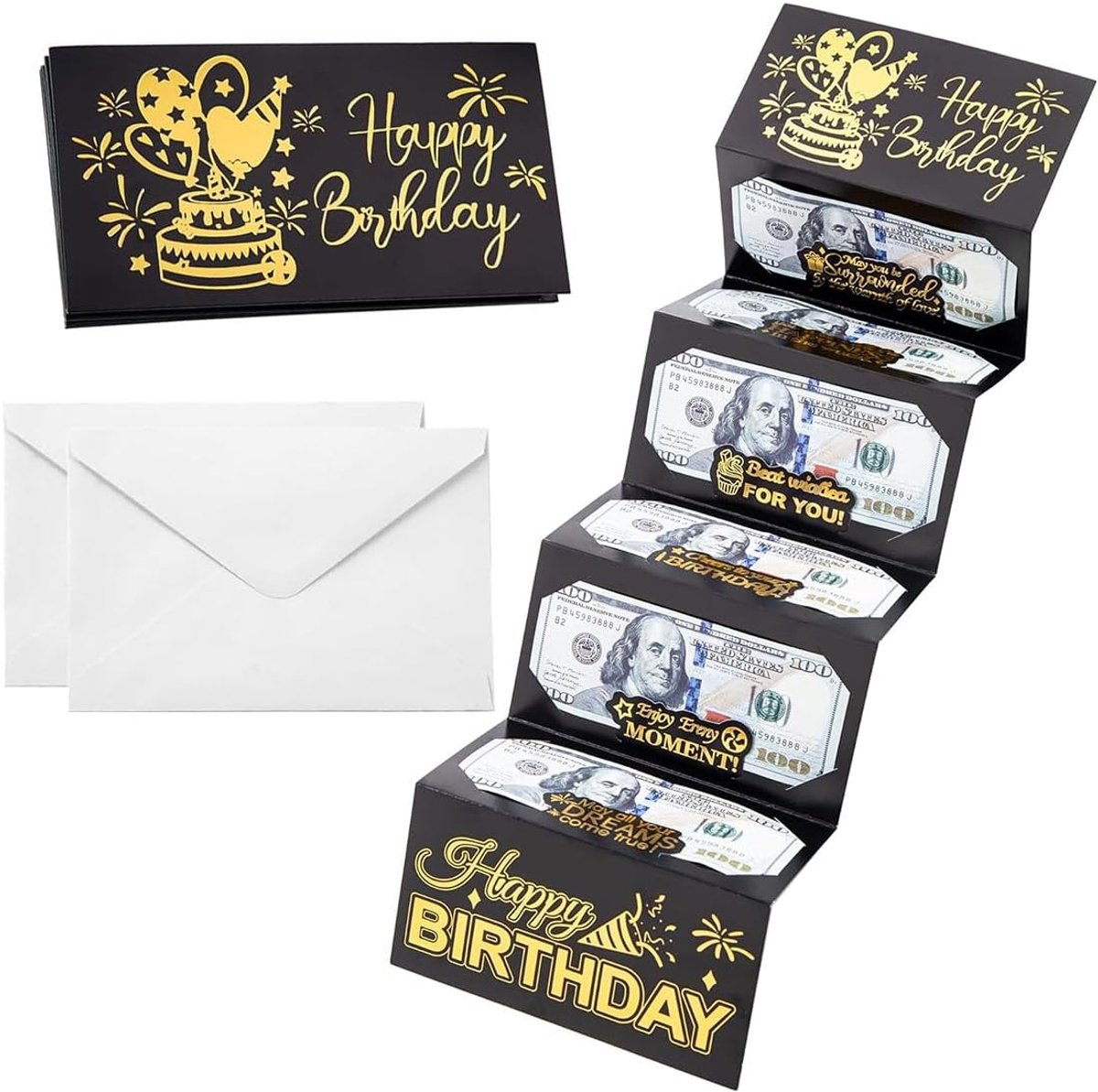 2 stuks wensvullers geldgeschenkverpakking, geldcadeau, verjaardag, voucher kaart, verpakking voor verjaardag, bruiloft, vormsel, jeugdwijding, Kerstmis, grappige cadeaus voor vrouwen en mannen