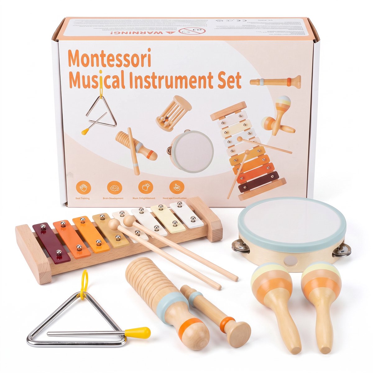 Russle Houten Muziekset Montessori Oranje