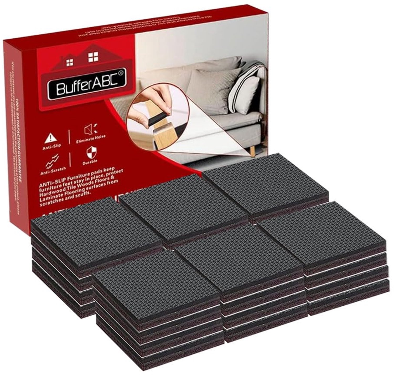 Set van 24 Rubber Voetjes voor Meubelbescherming