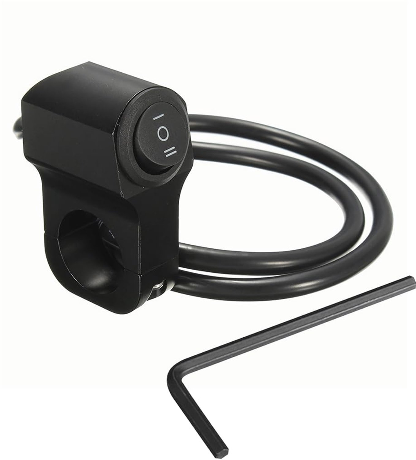 Motor Handlebar Switch - Waterproof Schakelaar - Voorlichtschakelaar - Zwart - Motorfiets Accessoire - Handig voor Motorrijders - 22mm Di...