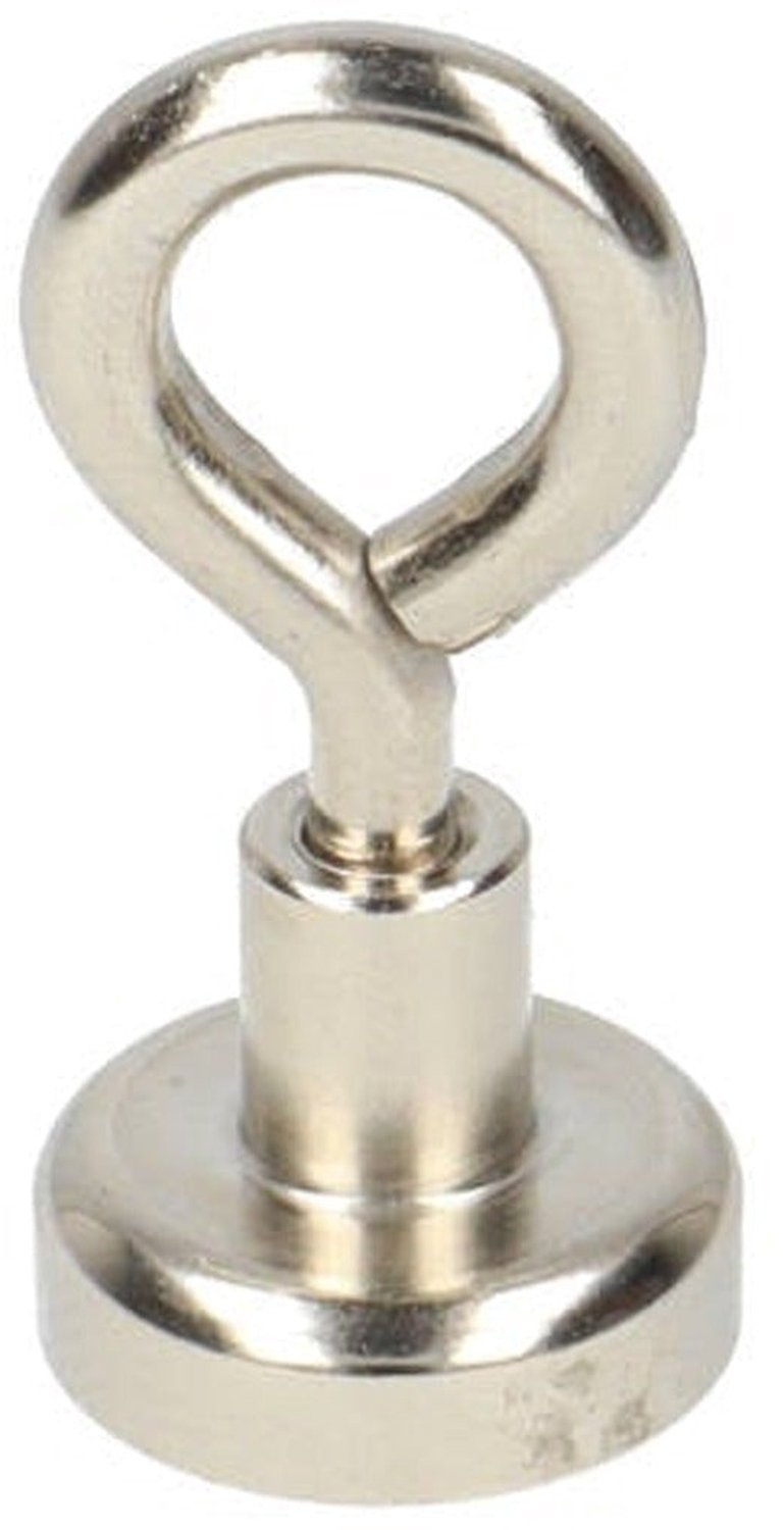 Neodymium Oogmagneet Ø16 x 5 mm N40 stalen pot NiCuNi – 5 stuks