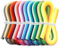 JUYA Multi-Color Papier Quilling Strips Set 60 Kleuren 10 Packs 54cm Lengte Papier Breedte 5mm (0.20 inch)