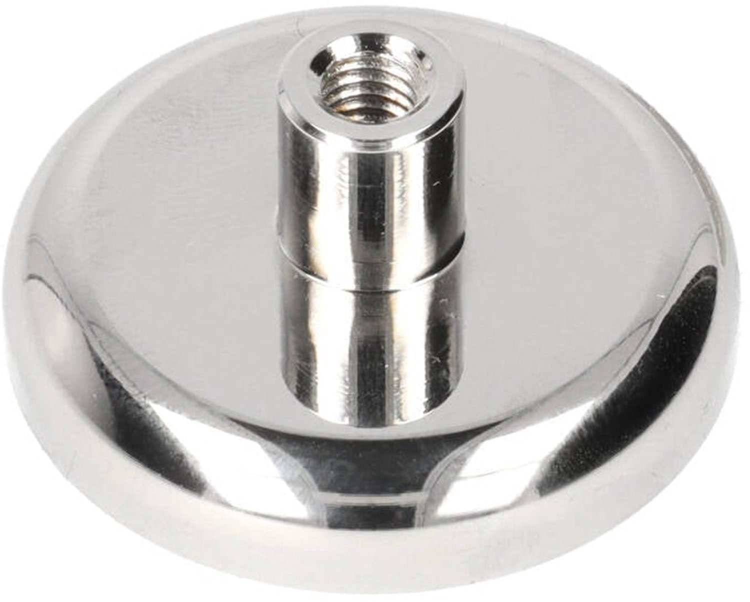 Neodymium Potmagneet Ø40 x 8 mm N42 NiCuNi draadbus M6 – 2 stuks