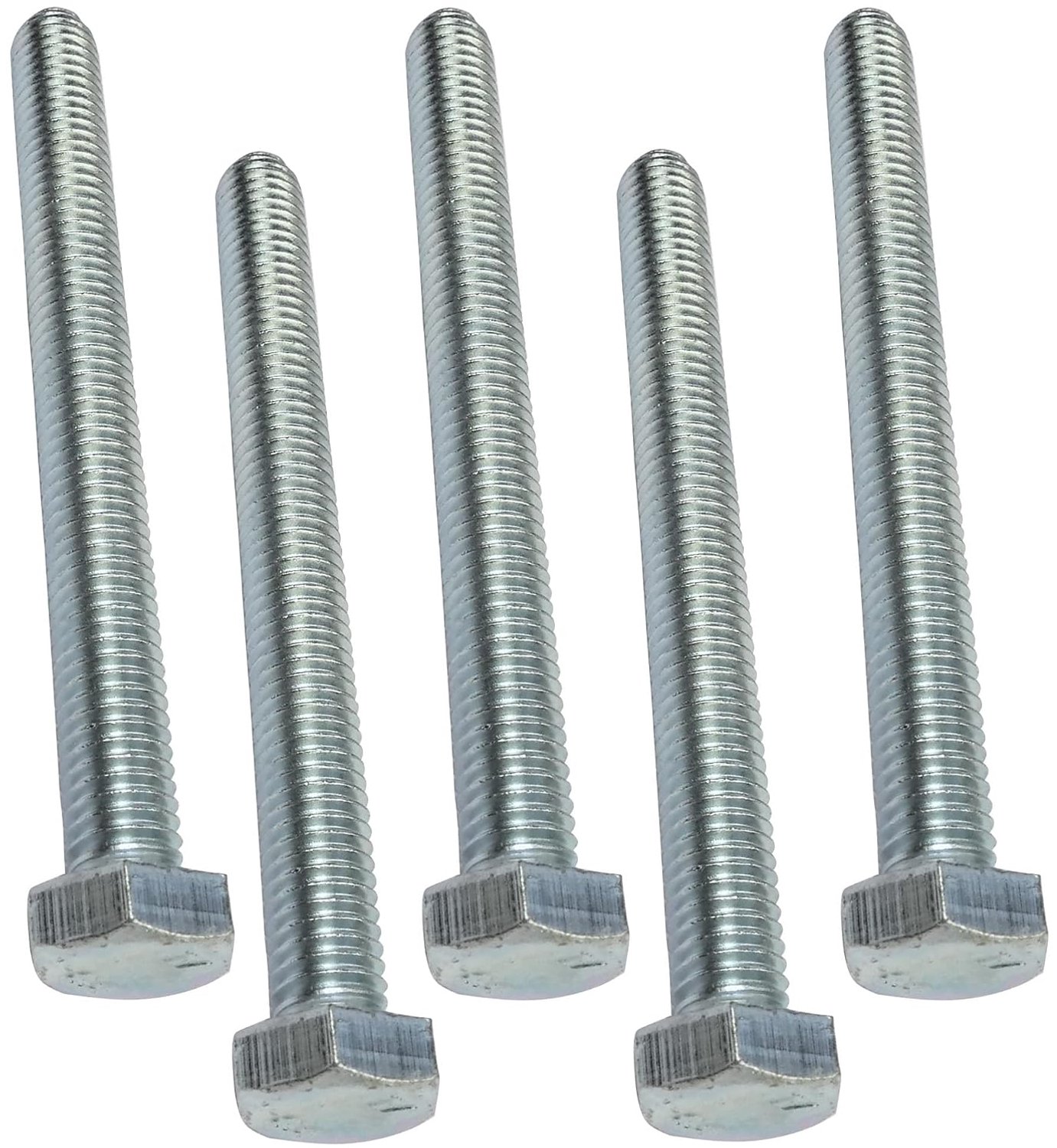 Bouten zeskantschroeven M8x80 - verzinkt staal - klasse 8.8 - set van 5 stuks - ServiceTopper
