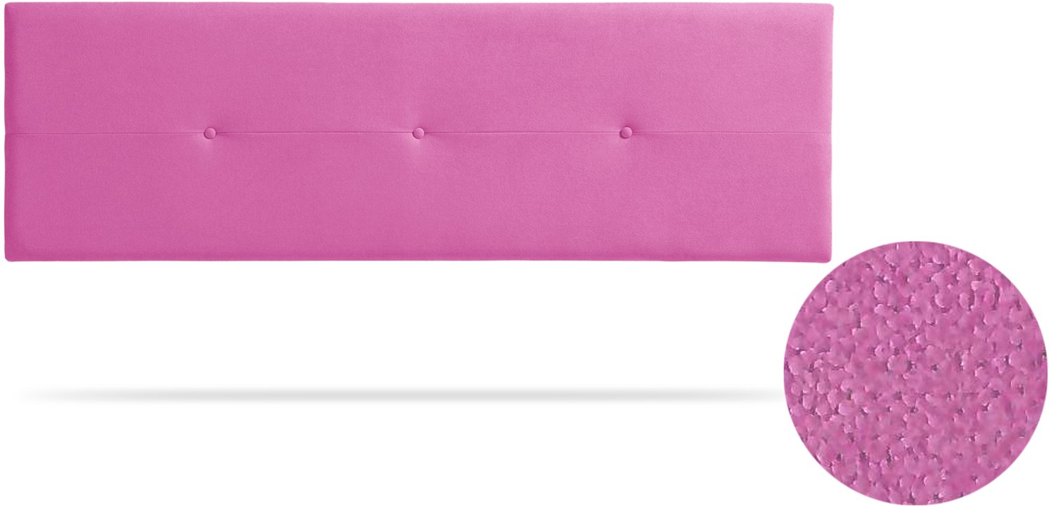 Moonia Napoli - Hoofdbord 90 cm - Gestoffeerd - Aqualine stof fuchsia - Wandmontage met muurschroeven