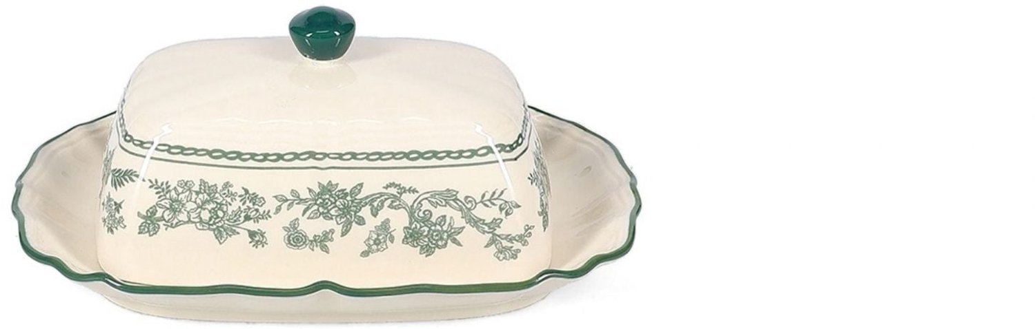 SP Collection - Boterpot 20x14,5xH8,5cm green Cyril - Schalen