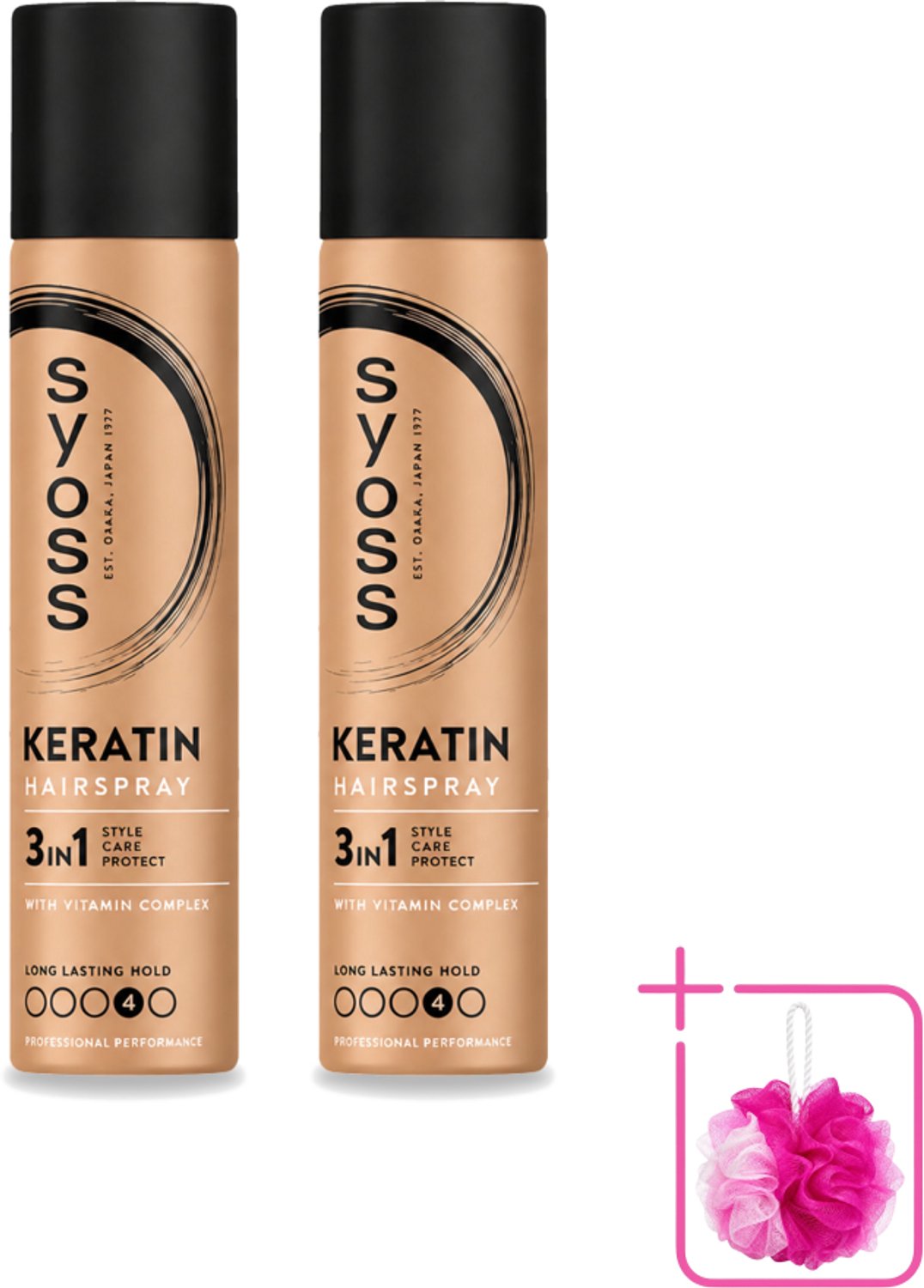 2 x Syoss - Haarspray - HSP Keratin - 75 milliliter - Bulkverpakking - Koffiezetapparaat - Douchemop - Koffiezetapparaat