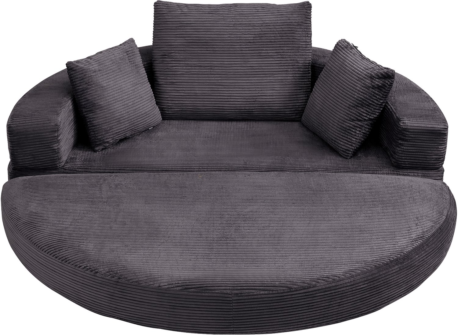 in& out door furniture Opklapbare slaapbank met kussens, modulaire bank, katoenfluweel,Zwart , 173x176 cm