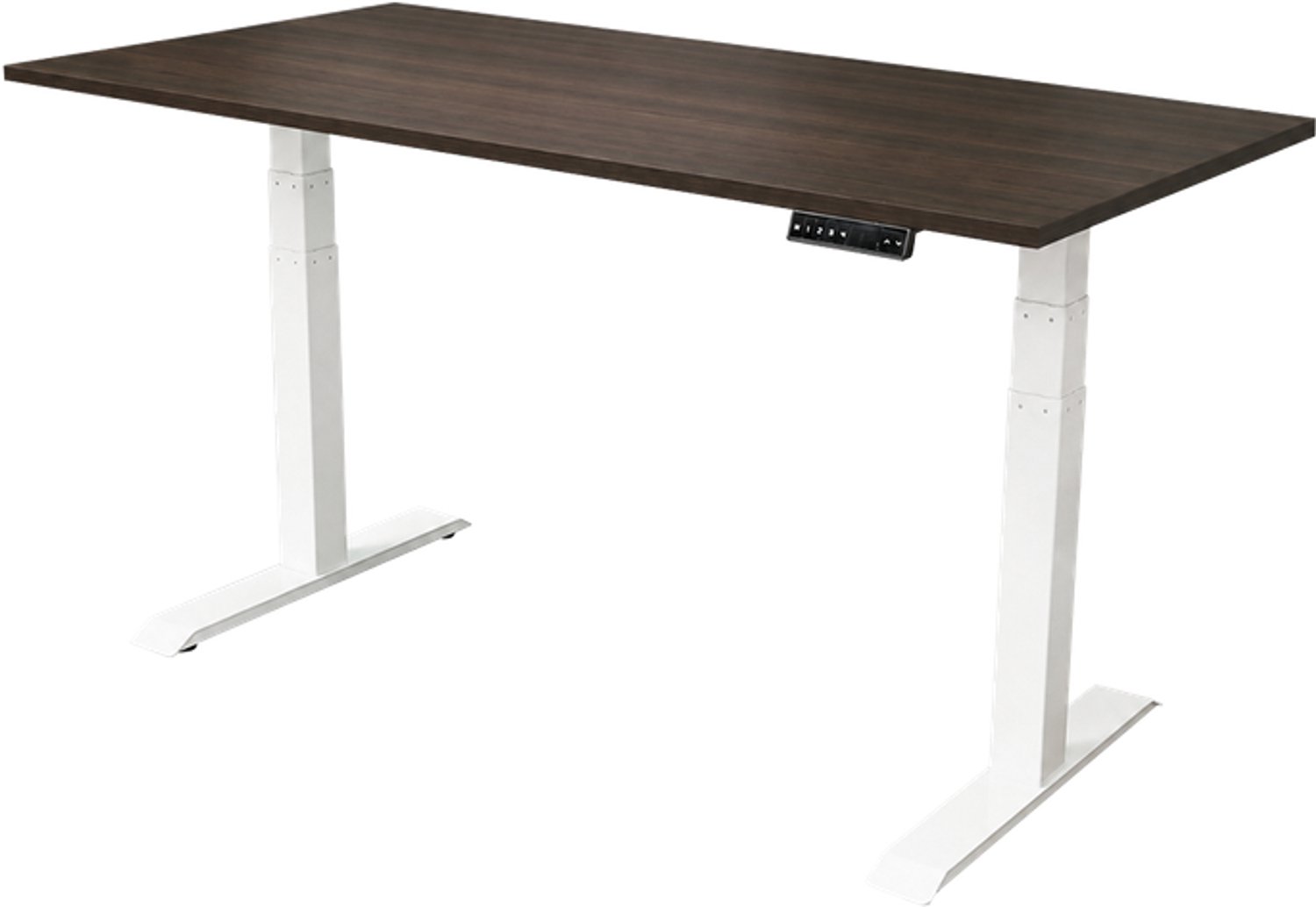 Sedero Elektrisch verstelbaar bureau - 140x80 cm - Dual motor - Wit / Donker Japandi