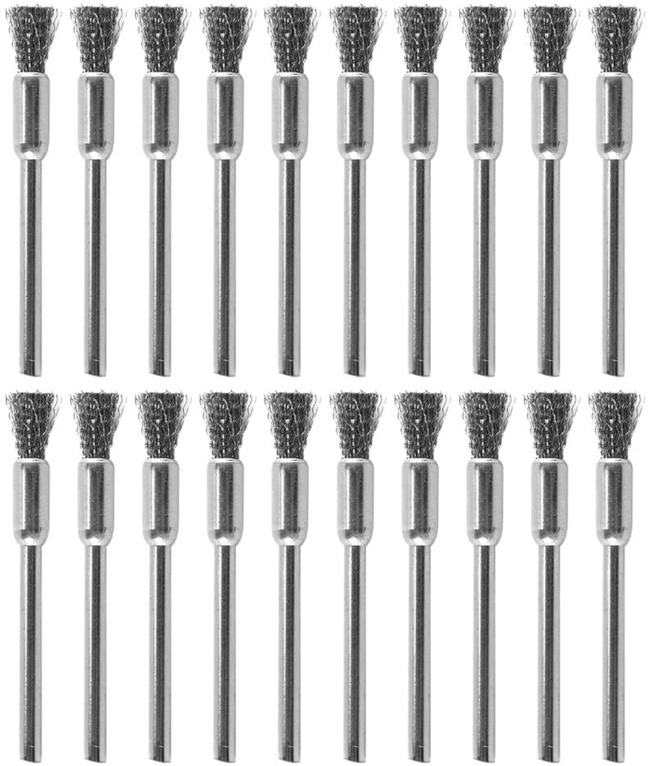 Draadborstels 15 Stuks - Mini Staalborstelset - Polijstwielenset - Roterende Gereedschap - Voor Reinigen en Polijsten - Duurzaam Staal - Staalborstel