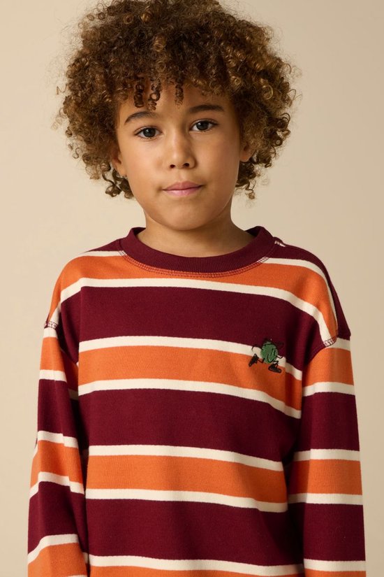 Donkerrode Gestreepte Sweater