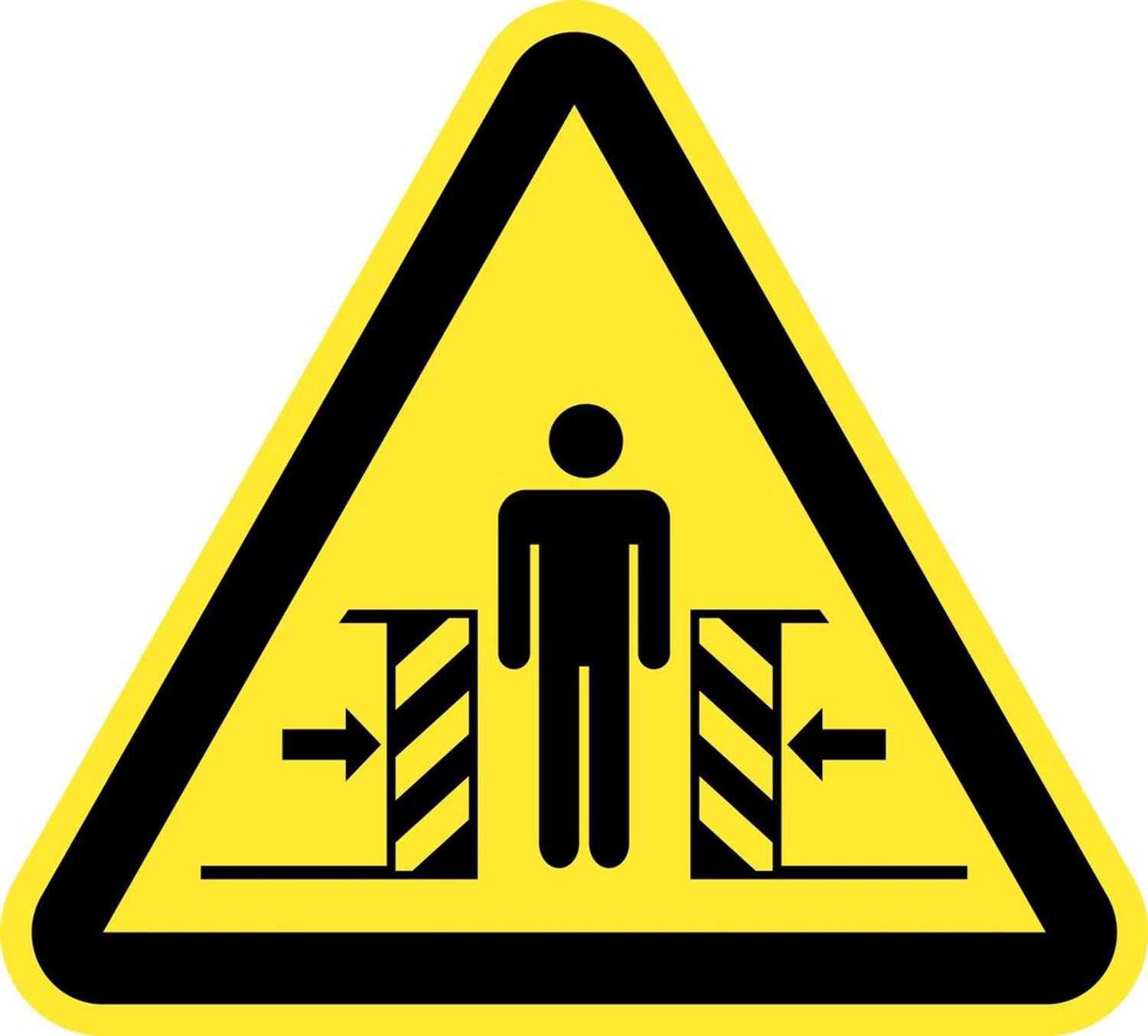 Set van 12 Automatische Waarschuwingsstickers - Geel Driehoek