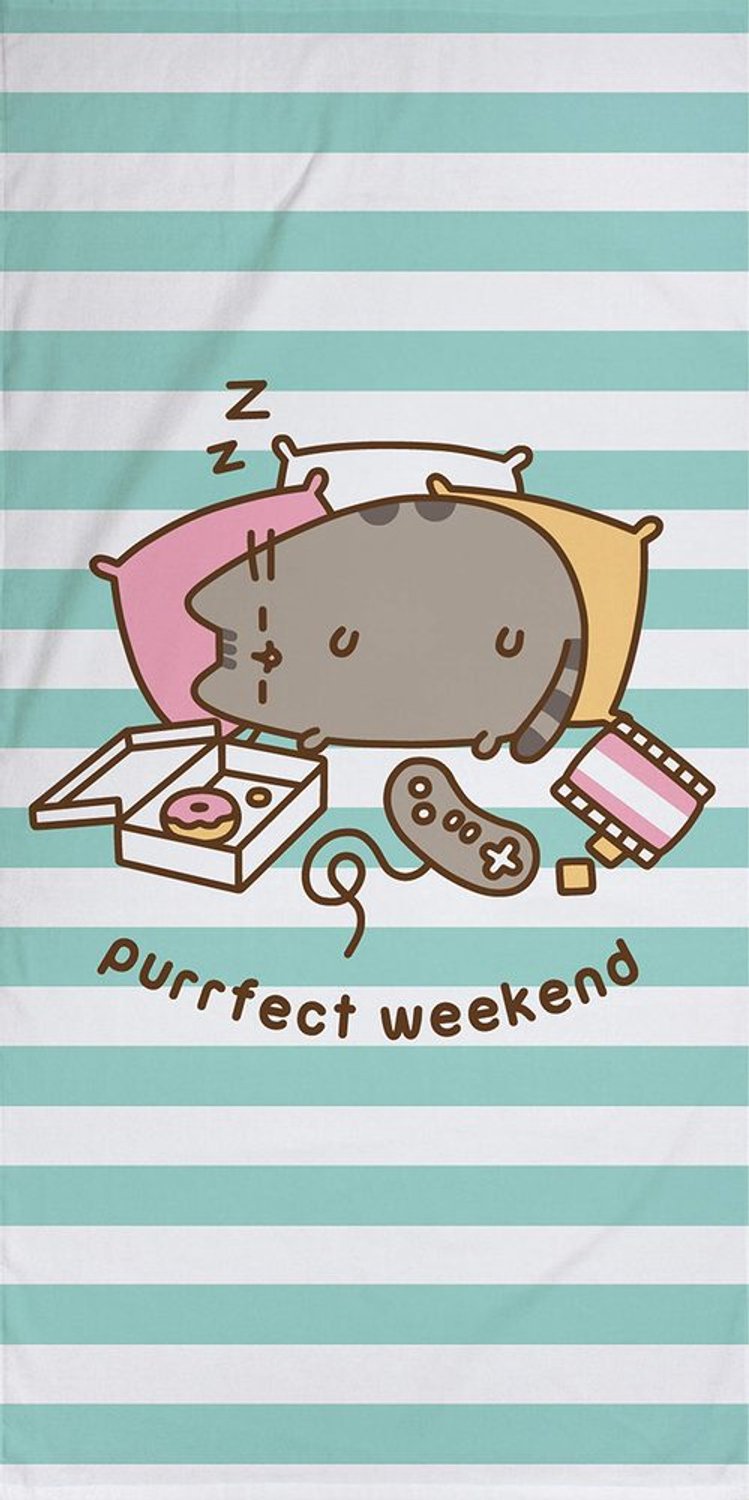 Pusheen Badhanddoek 75 x 150 cm 100% Katoen