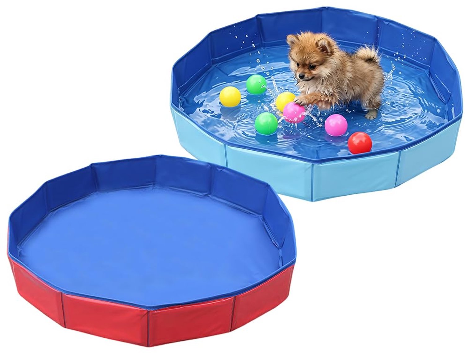 Opvouwbaar Zwembad voor Honden, PVC, 50 x 10 cm
