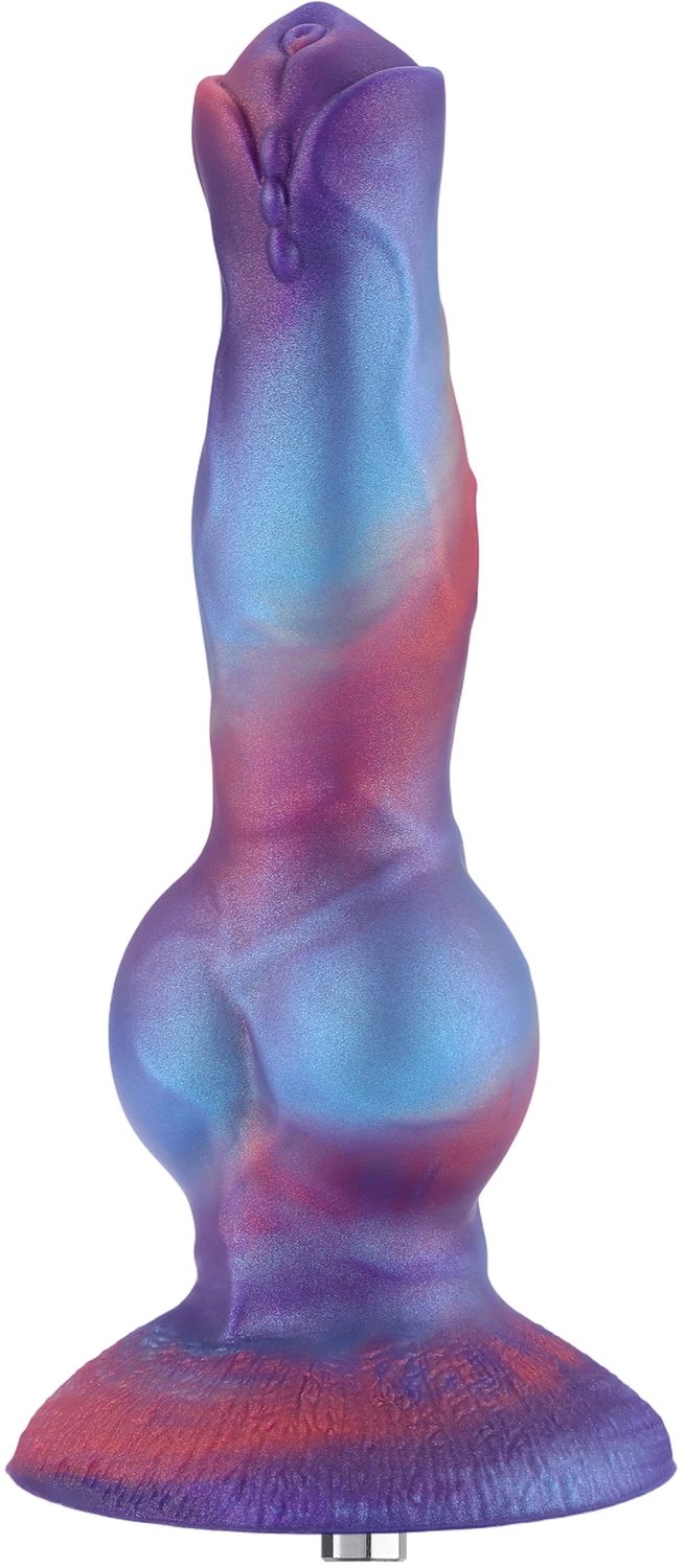 Hismith Alpha Fantasy Dildo 21 cm – Siliconen Dildo met Zuignap en KlicLok – Multicolor