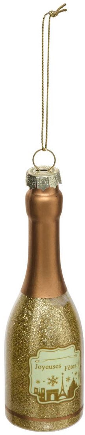 Atmosphera Créateur d'intérieur® Gouden glazen paddestoelvormige dennenboomhanger, 12 cm Dore