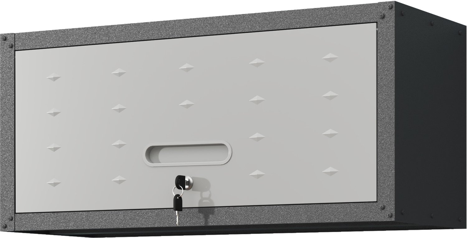 Gereedschapskast Voor Aan De Muur - Afsluitbare Stalen Wandkast Met Opklapbare Deur - 75 × 30 × 34,5 cm - Voor Garage En Werkplaats