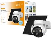 IMOU AOV PT Kit – Draadloze Beveiligingscamera op Batterij met Zonnepaneel – 5MP 3K – 4G & WiFi – 360° PTZ – Continue Opname