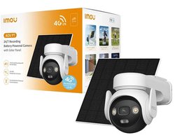 IMOU AOV PT Kit – Draadloze Beveiligingscamera op Batterij met Zonnepaneel – 5MP 3K – 4G & WiFi – 360° PTZ – Continue Opname